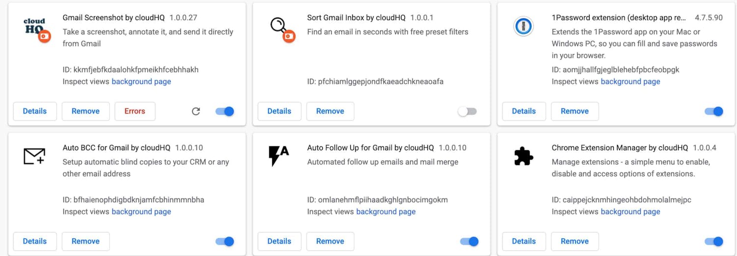 chrome extentions Farlige udvidelser i Chrome